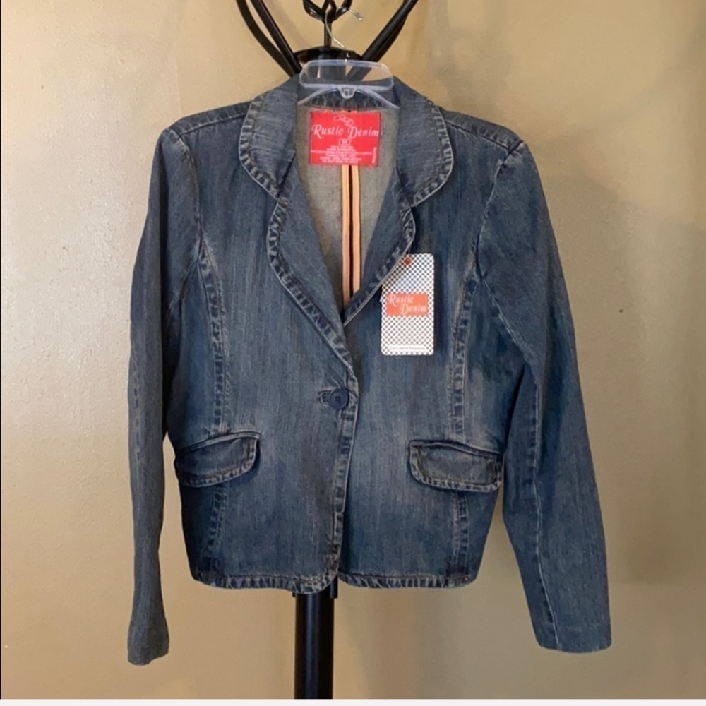 Rustic Denim blazer jacket, medium, New with tags - Picture 2 of 9
